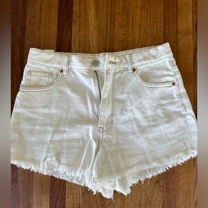 Cream colored Jean shorts